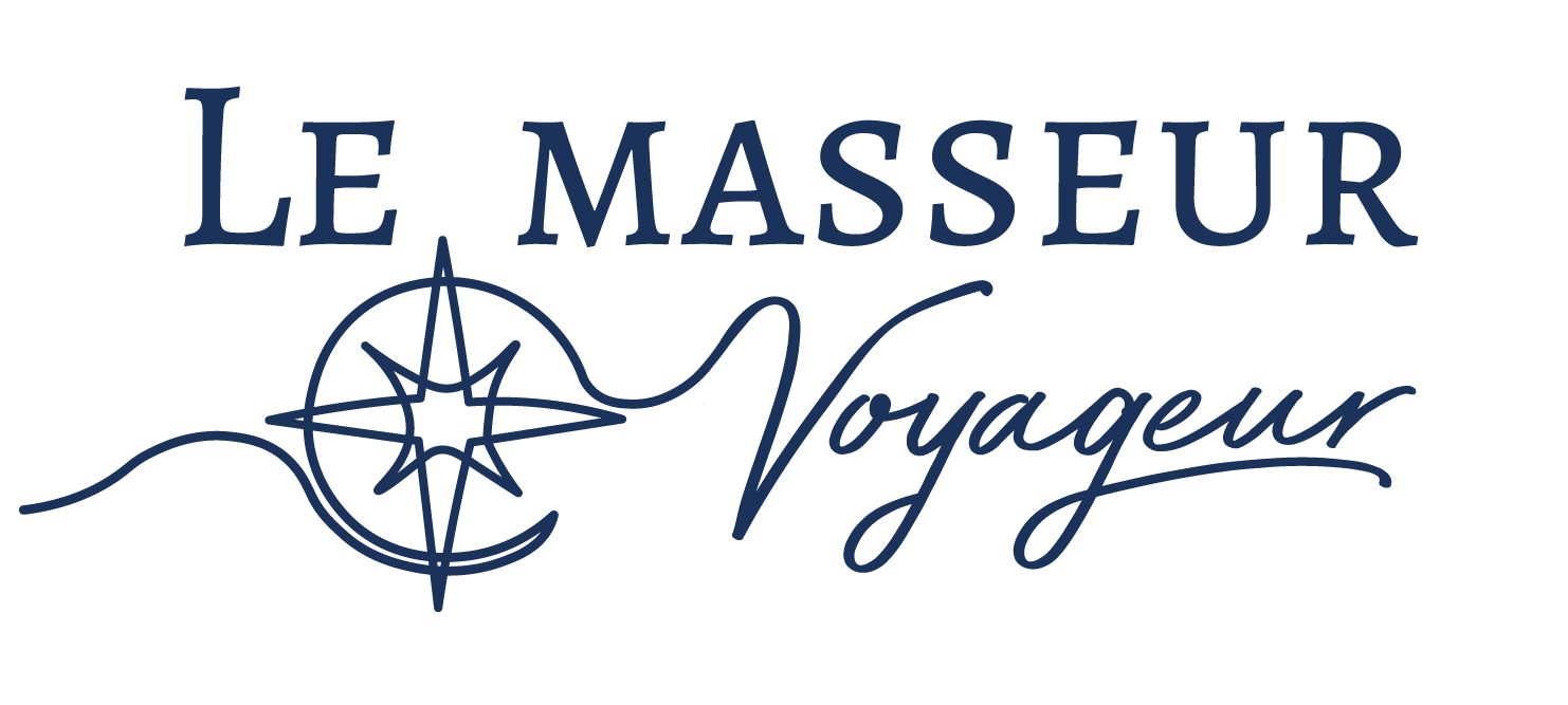 LOGO Masseur voyageur - BLEU Logo de Le masseur voyageur